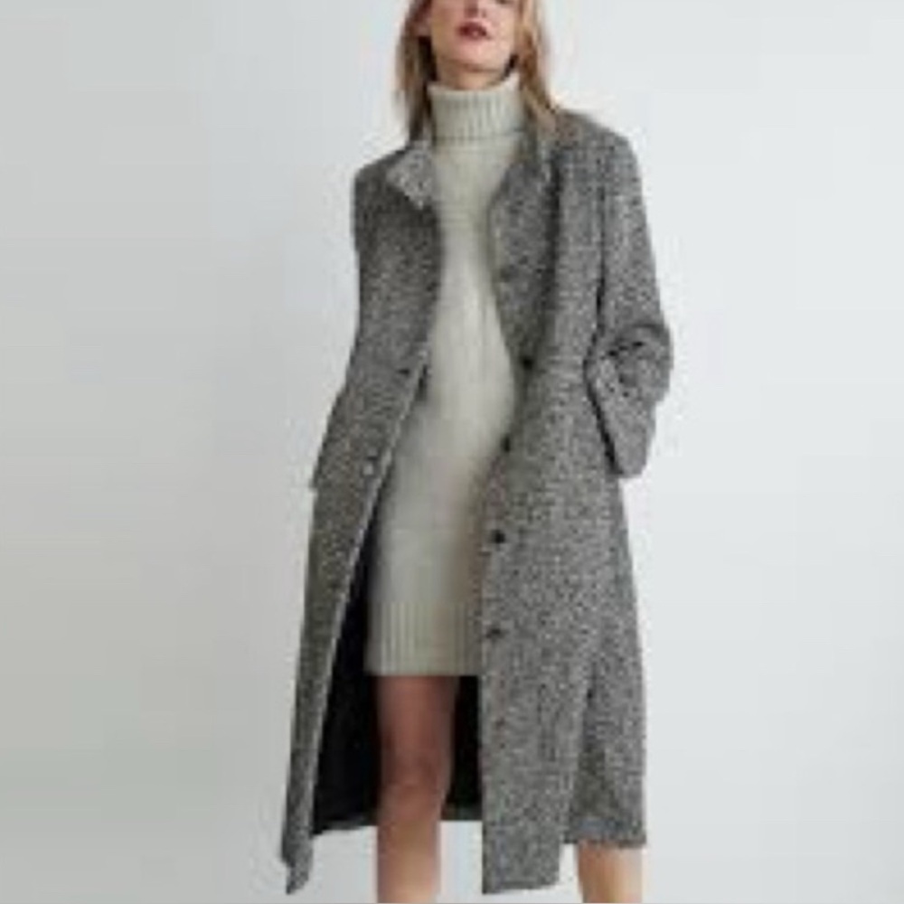 Elena Miro Long Oversized Wool and Mohair Blend Coat